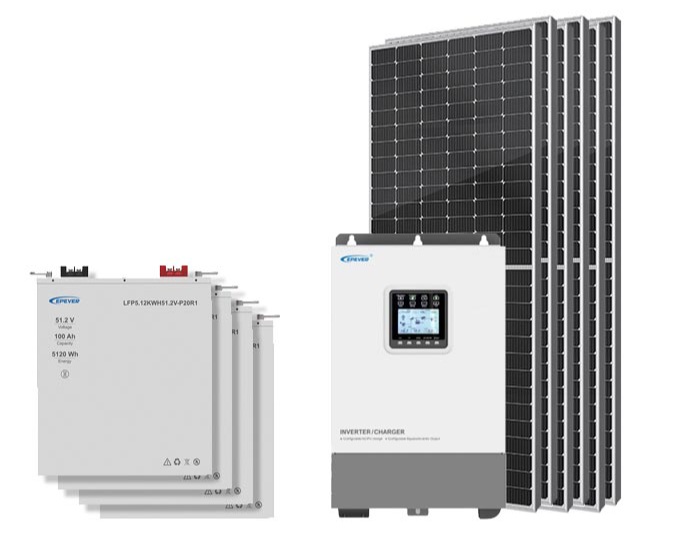 پکیج برق خورشیدی 20Kw.h با تامین 16.4Kw.h انرژی و عمر بالا